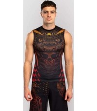 Rashguard bez rękawów Venum Quetzal Fury, Black/Fury Red/Tangerine