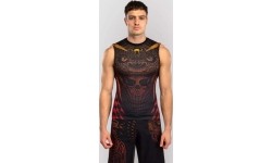 Rashguard bez rękawów Venum Quetzal Fury, Black/Fury Red/Tangerine