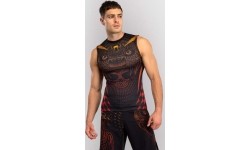 Rashguard bez rękawów Venum Quetzal Fury, Black/Fury Red/Tangerine