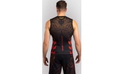 Rashguard bez rękawów Venum Quetzal Fury, Black/Fury Red/Tangerine