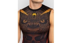 Rashguard bez rękawów Venum Quetzal Fury, Black/Fury Red/Tangerine