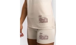 Koszulka damska Venum Serpenti Dry-Tech, kość słoniowa / bordowy