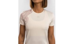 Koszulka damska Venum Serpenti Dry-Tech, kość słoniowa / bordowy
