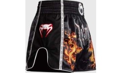 Spodenki Muay Thai Venum Gladiator 5.0, czarno-neonowe pomarańczowe