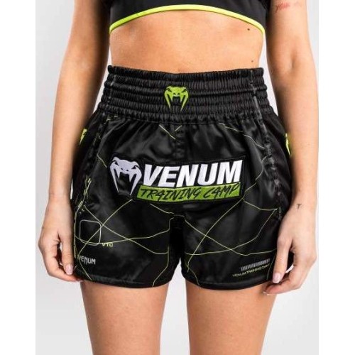 Venum Training Camp 4.0 Muay Thai spodenki – czarno/neonowa zieleń