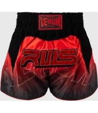Spodenki Muay Thai Venum x RWS 2.0, czarno-czerwone