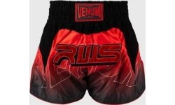 Spodenki Muay Thai Venum x RWS 2.0, czarno-czerwone