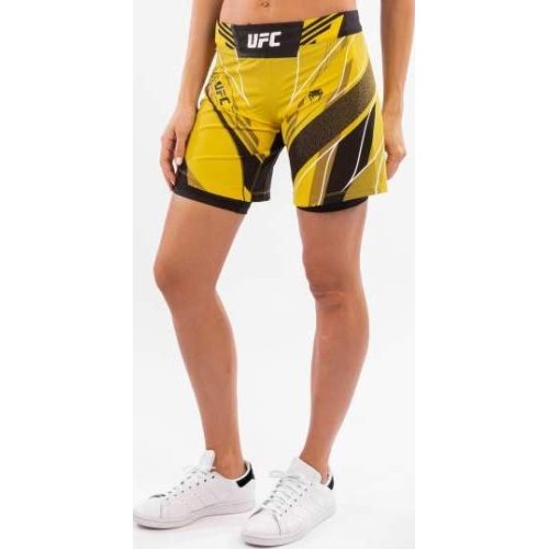 Damskie spodenki UFC Venum Authentic Fight Night – Long Fit – żółte