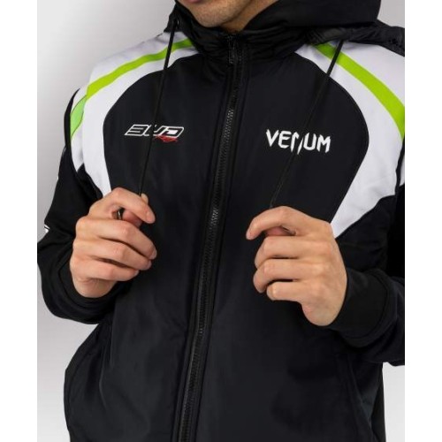 Kurtka puchowa Venum x Bud Racing – czarno-biało-limonkowa