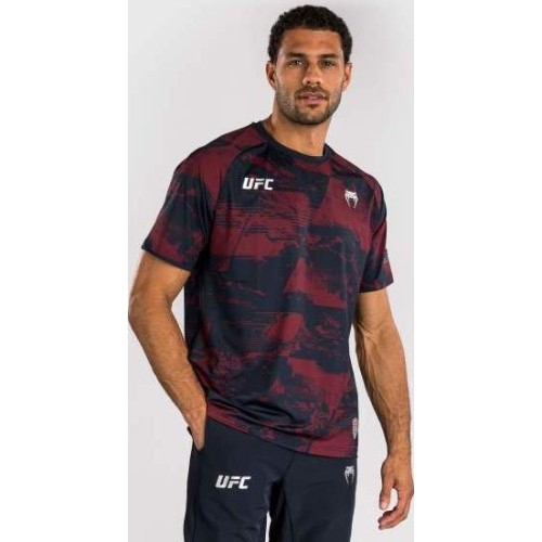 Męski t-shirt UFC Zenith by Venum z krótkim rękawem, bordowy