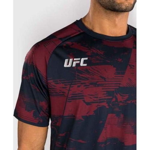 Męski t-shirt UFC Zenith by Venum z krótkim rękawem, bordowy