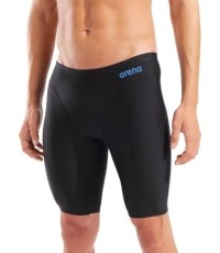 Męskie spodenki pływackie Solid Swim Jammer, czarno-niebieskie - 565