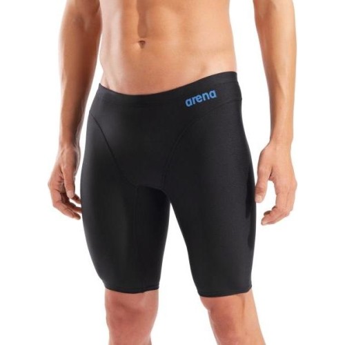 Męskie spodenki pływackie Solid Swim Jammer, czarno-niebieskie - 565