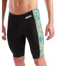 Męskie kąpielówki Snakeskin Swim Jammer Black-Green Multi 70 - 506