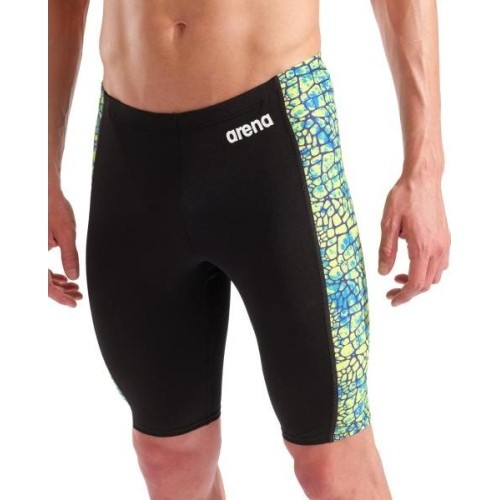 Męskie kąpielówki Snakeskin Swim Jammer Black-Green Multi 70 - 506