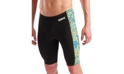 Męskie kąpielówki Snakeskin Swim Jammer Black-Green Multi 70 - 506