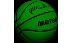 Piłka do koszykówki Meteor Fluo, rozmiar 7 - Biały/neonowa zieleń