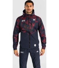 Męska bluza z kapturem na zamek UFC Zenith by Venum Authentic Fight Week bordowa