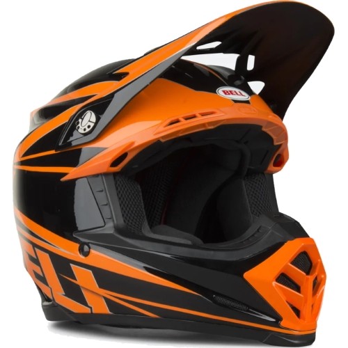 Kask motocrossowy BELL Moto-9 (Infrared Intake) - Czarno-pomarańczowy