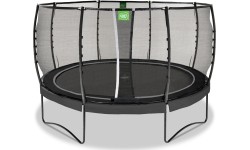 Trampolina EXIT Allure Premium ø427 cm z siatką ochronną, czarna