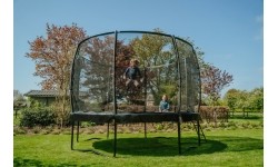 Trampolina EXIT Allure Premium ø427 cm z siatką ochronną, czarna