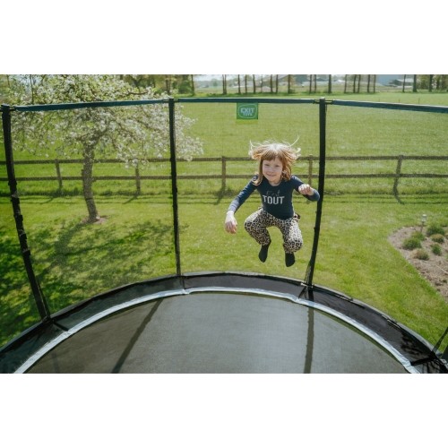 Trampolina EXIT Allure Premium ø427 cm z siatką ochronną, czarna