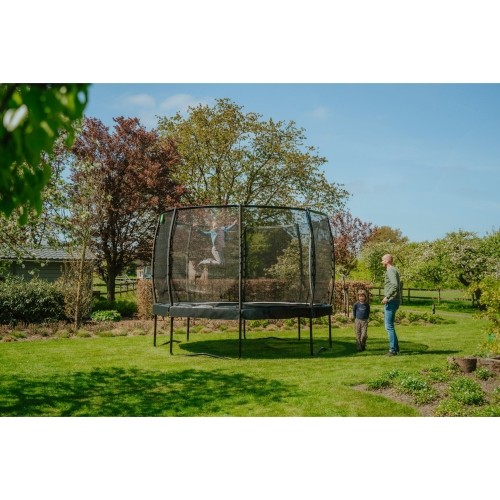 Trampolina EXIT Allure Premium ø427 cm z siatką ochronną, czarna