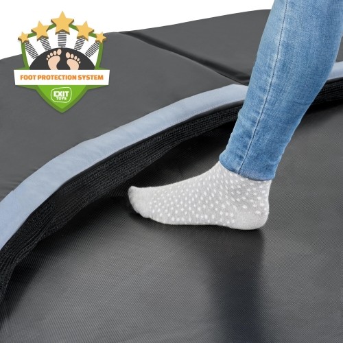 Trampolina gruntowa EXIT Dynamic ø366 cm z siatką ochronną – czarna