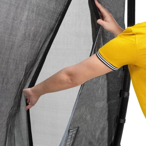 Trampolina gruntowa EXIT Dynamic ø366 cm z siatką ochronną – czarna