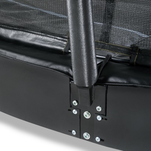 Trampolina gruntowa EXIT Dynamic ø366 cm z siatką ochronną – czarna