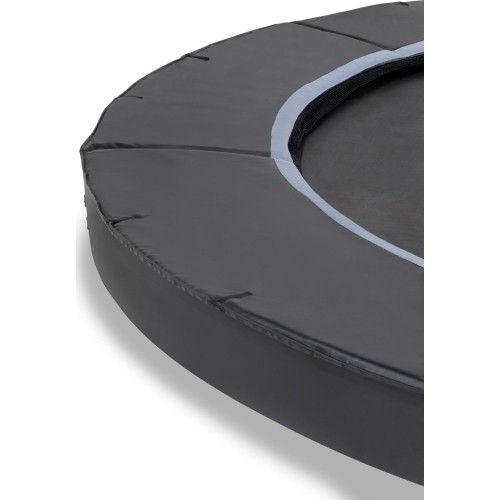 Trampolina gruntowa EXIT Dynamic ø366 cm z siatką ochronną – czarna