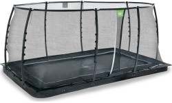Trampolina naziemna EXIT Dynamic 275x458 cm z siatką ochronną, czarna