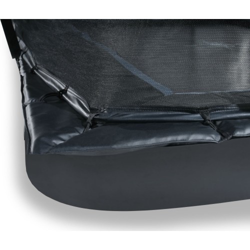 Trampolina naziemna EXIT Dynamic 275x458 cm z siatką ochronną, czarna