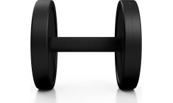 Hantla gumowana Marbo – 5 kg, czarna