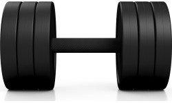 Hantla powlekana gumą Marbo – 20 kg, czarna