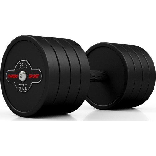 Hantel gumowany Marbo 32,5 kg czarny
