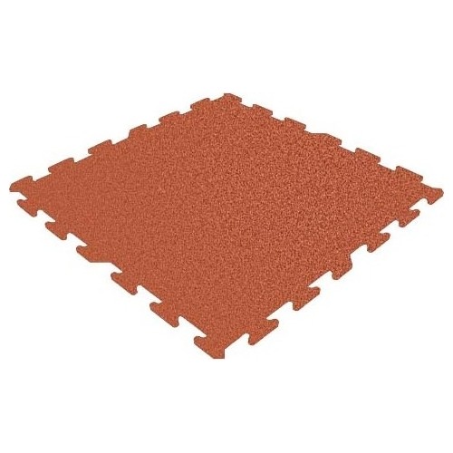 Płytka gumowa Rubber Tile Base Premium - Puzzle, czerwona