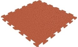 Płytka gumowa Rubber Tile Base Premium - Puzzle, czerwona