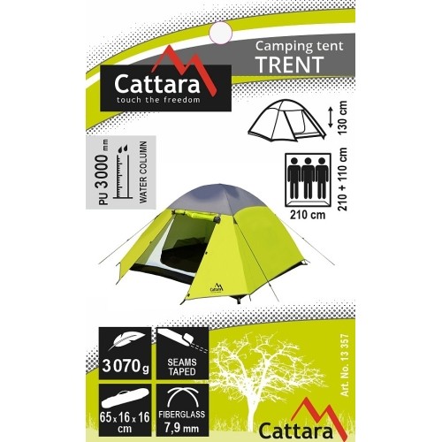 Dwuwarstwowy namiot Cattara Trent, 210x110x210 cm, 3-osobowy