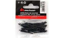 Końcówki do lotek Meteor, 24 szt. - Czarny