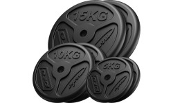 Zestaw obciążeń żeliwnych Marbo, 60kg / 2x15kg + 2x10kg + 2x5kg