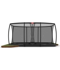 Trampolina BERG Ultim Elite FlatGround 500, szara + siatka ochronna DLX XL