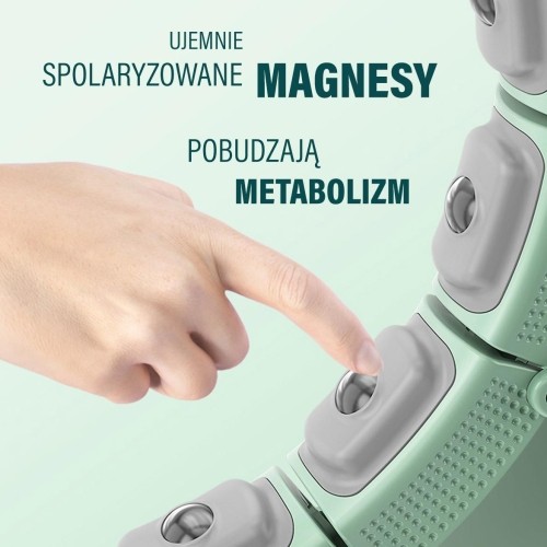 Magnetyczne hula-hop HHM14 HMS z obciążeniem i licznikiem, zielone
