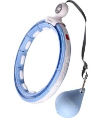 Magnetyczne hula-hoop z obciążeniem i licznikiem HHM15 HMS, niebieskie
