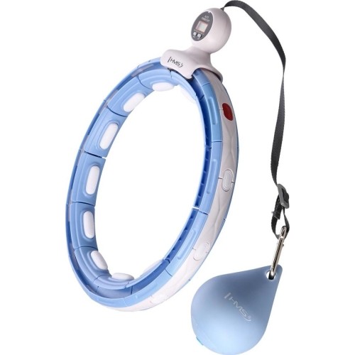 Magnetyczne hula-hoop z obciążeniem i licznikiem HHM15 HMS, niebieskie
