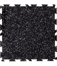 Gumowa płytka maty Puzzle, czarno-biała, mozaika EPDM