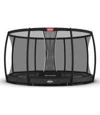 Trampolina BERG Elite InGround 380, szara + siatka ochronna Deluxe