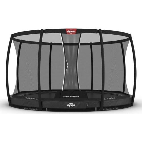 Trampolina BERG Elite InGround 380, szara + siatka ochronna Deluxe