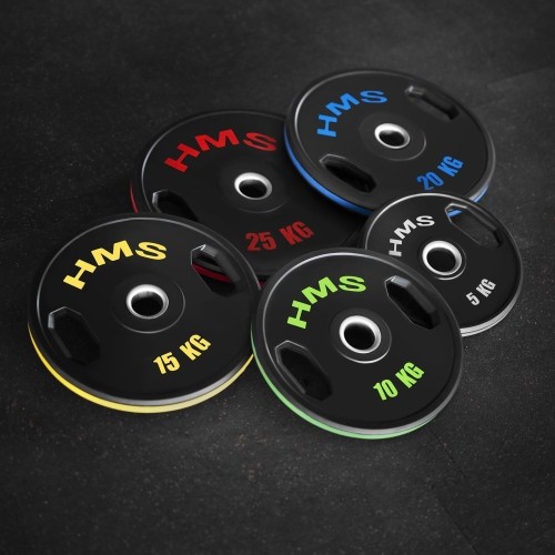 Gumowane talerze olimpijskie TOG HMS - 2x25kg - TOG RUBBERIZING OLYMPIC PLATES HMS