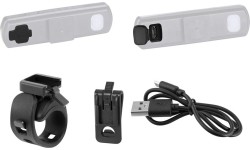 Lampka tylna Force Atom 40LM USB, czarna
